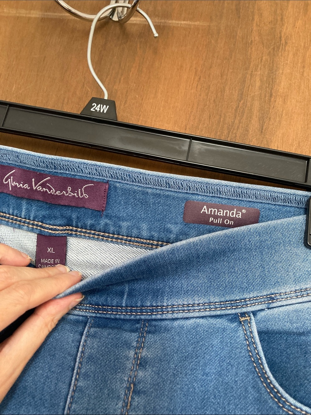 Gloria Vanderbilt Amanda pull on pant classic rise invincible stretch XL - Picture 13 of 16
